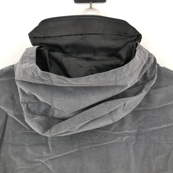 Rugged Elements Trek Utility Jacket Mens XL Gray Full Zip Hooded Water Resistant - Picture 14 of 16